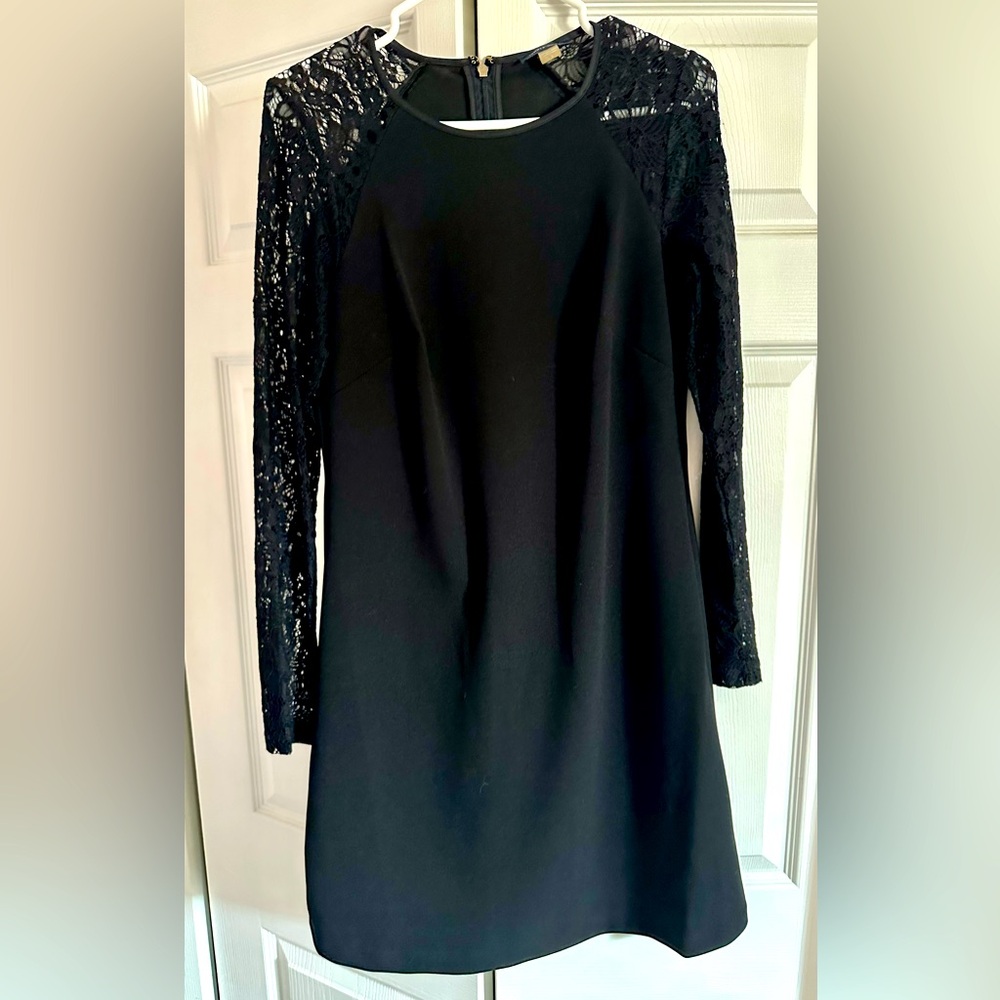 Tommy Hilfiger little black dress with lace sleeves